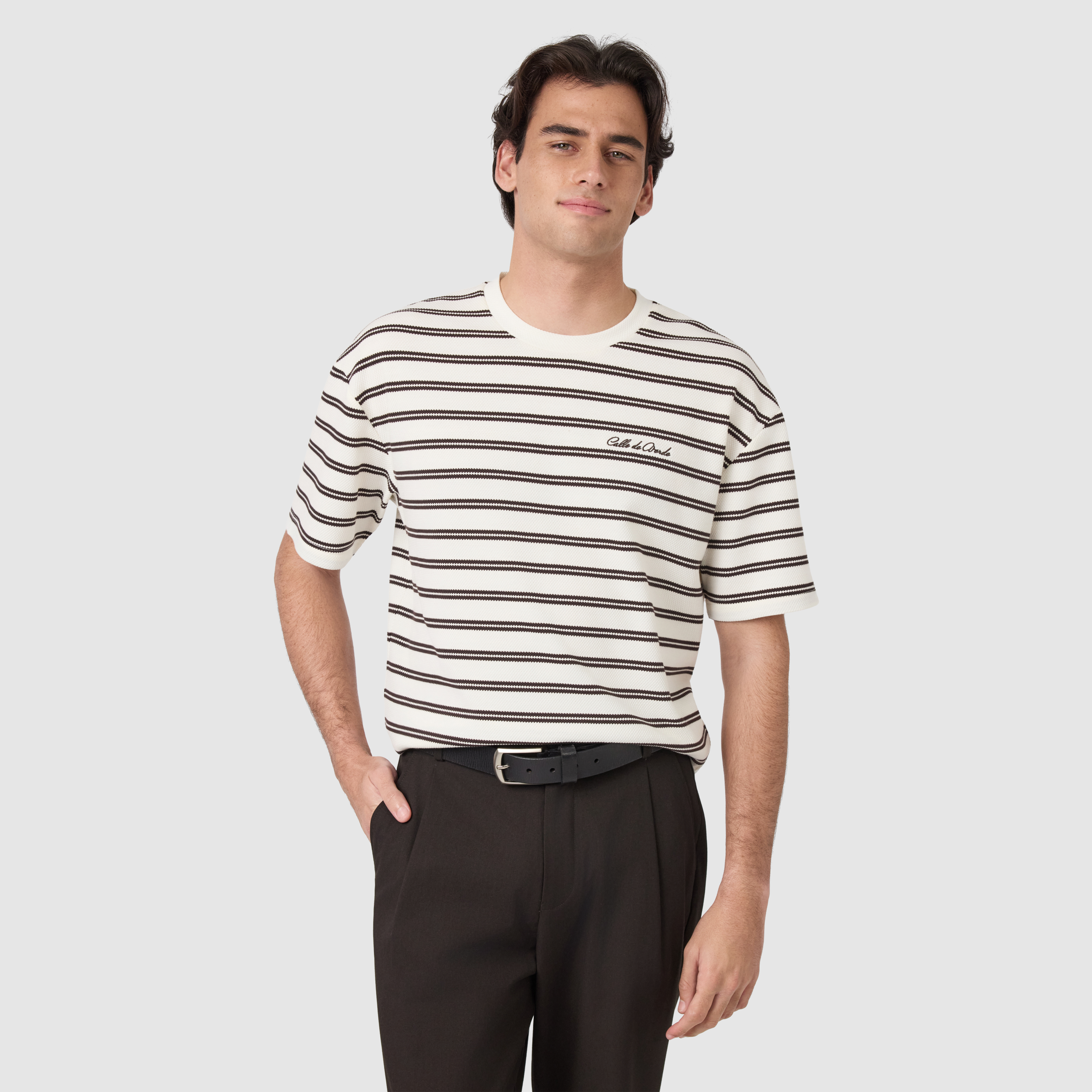 Beck Boxy Stripe Crew Tee