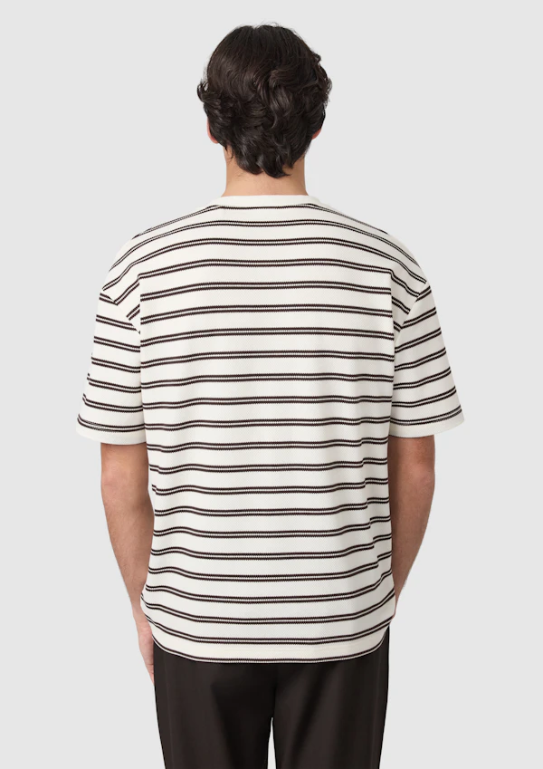 Ecru Beck Boxy Stripe Crew Tee