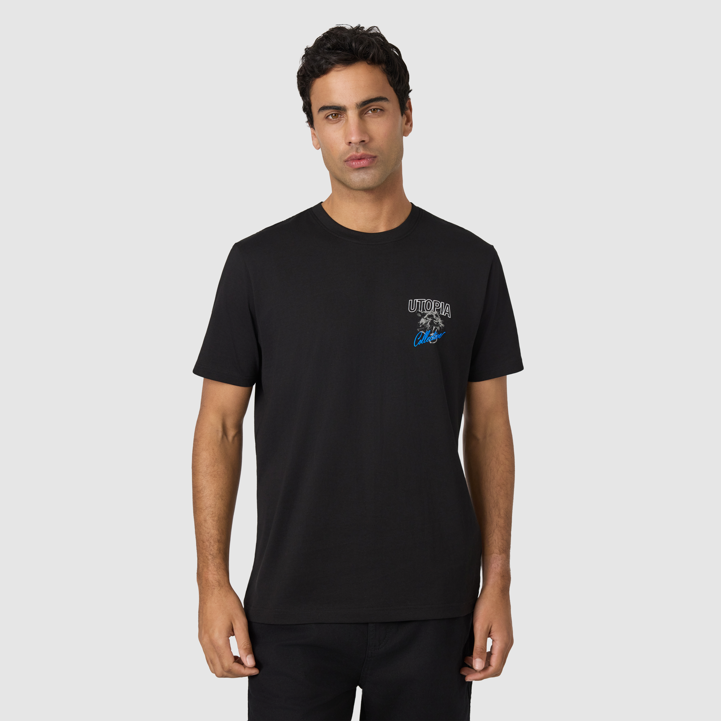 Utopia Graphic Relaxed Crew Neck Tee