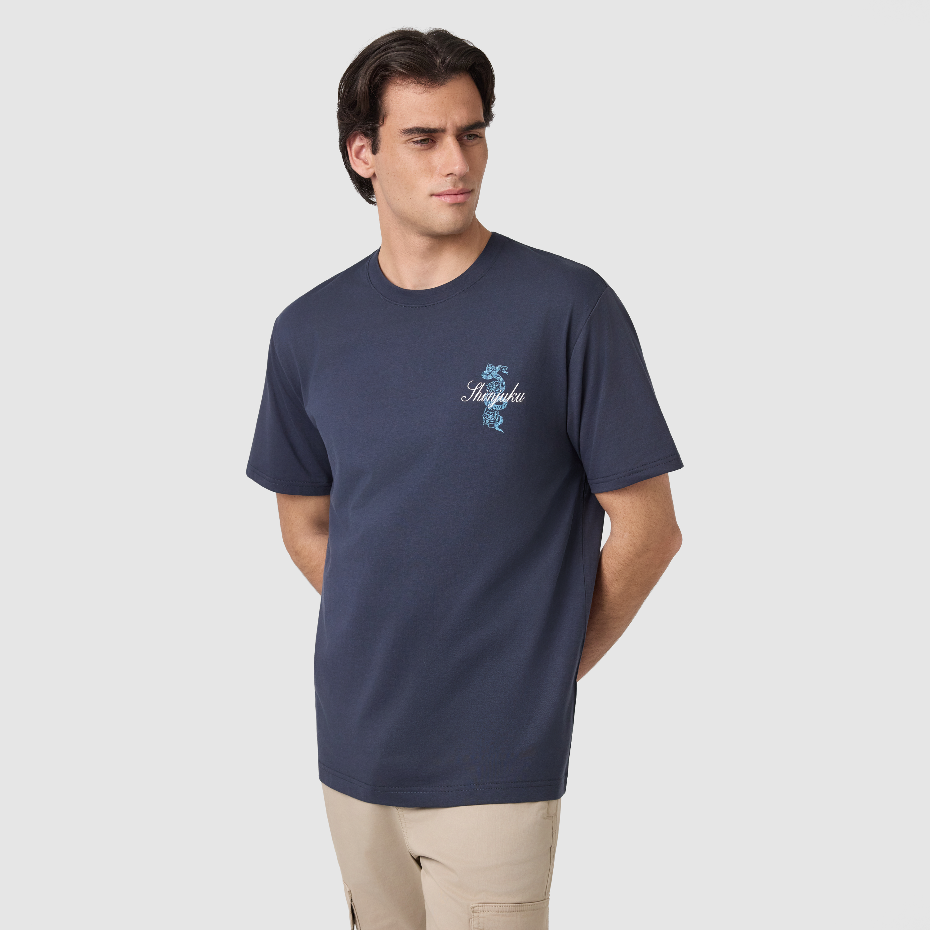 Steel Blue Viper Relaxed Crew Tee