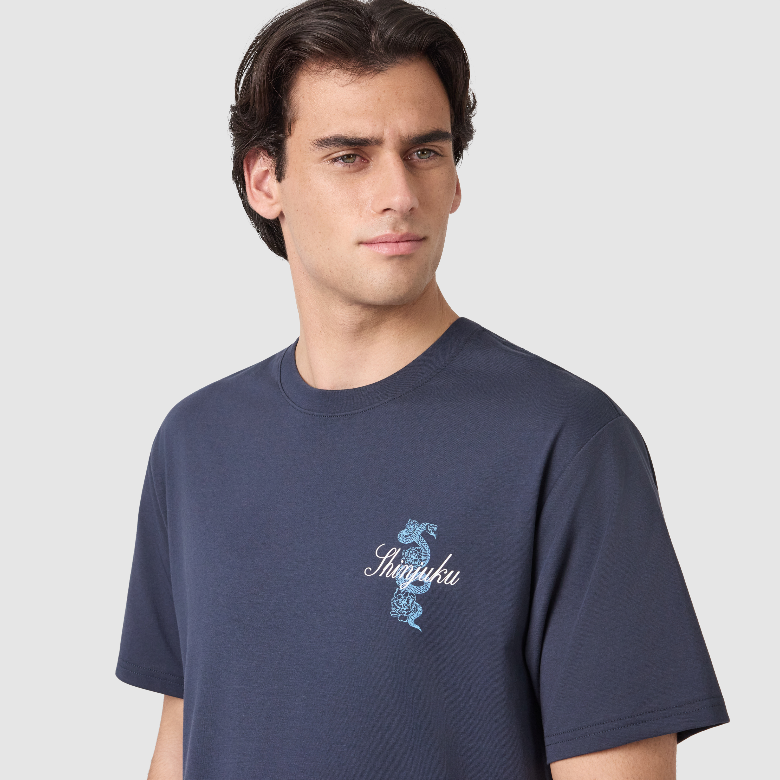 Steel Blue Viper Relaxed Crew Tee