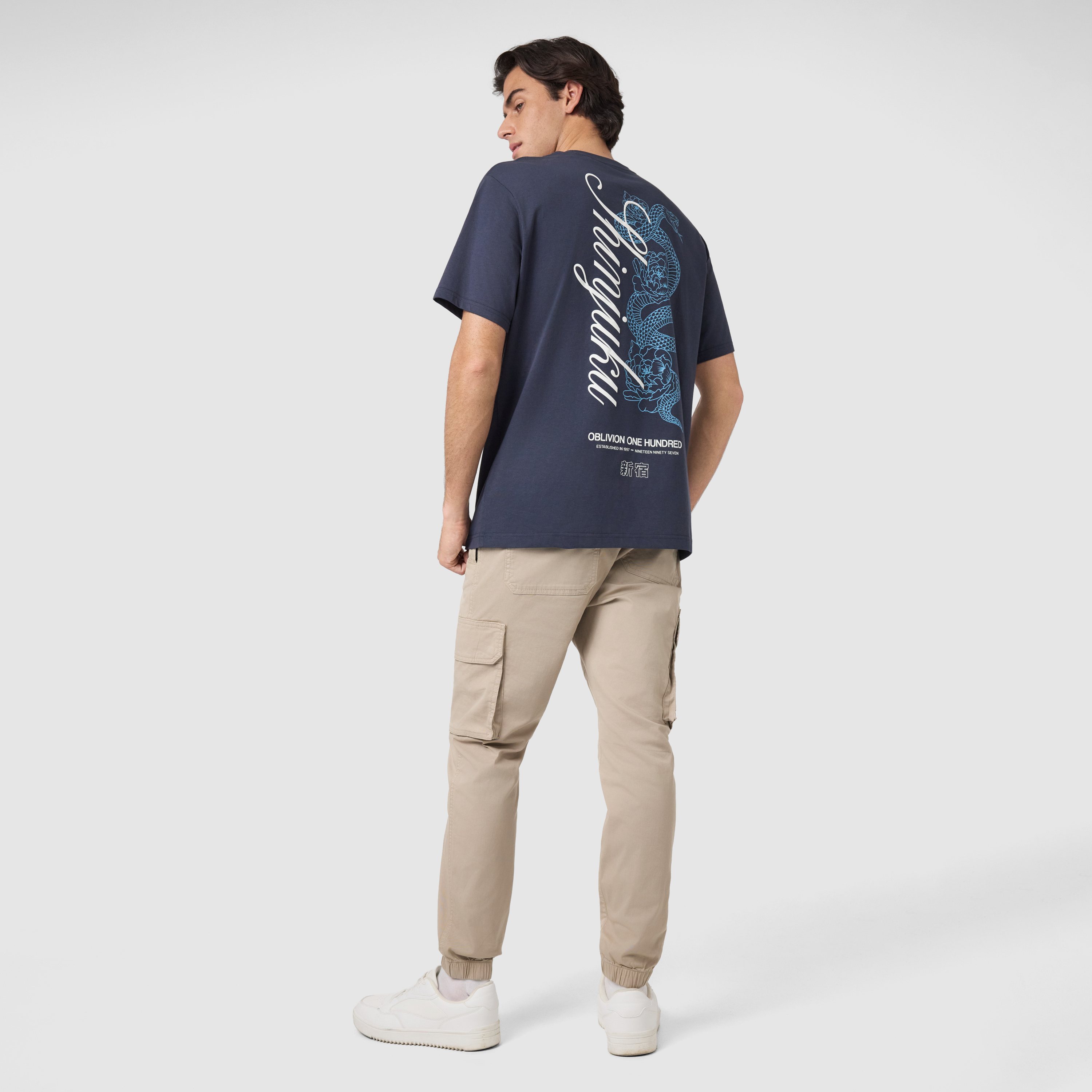 Steel Blue Viper Relaxed Crew Tee