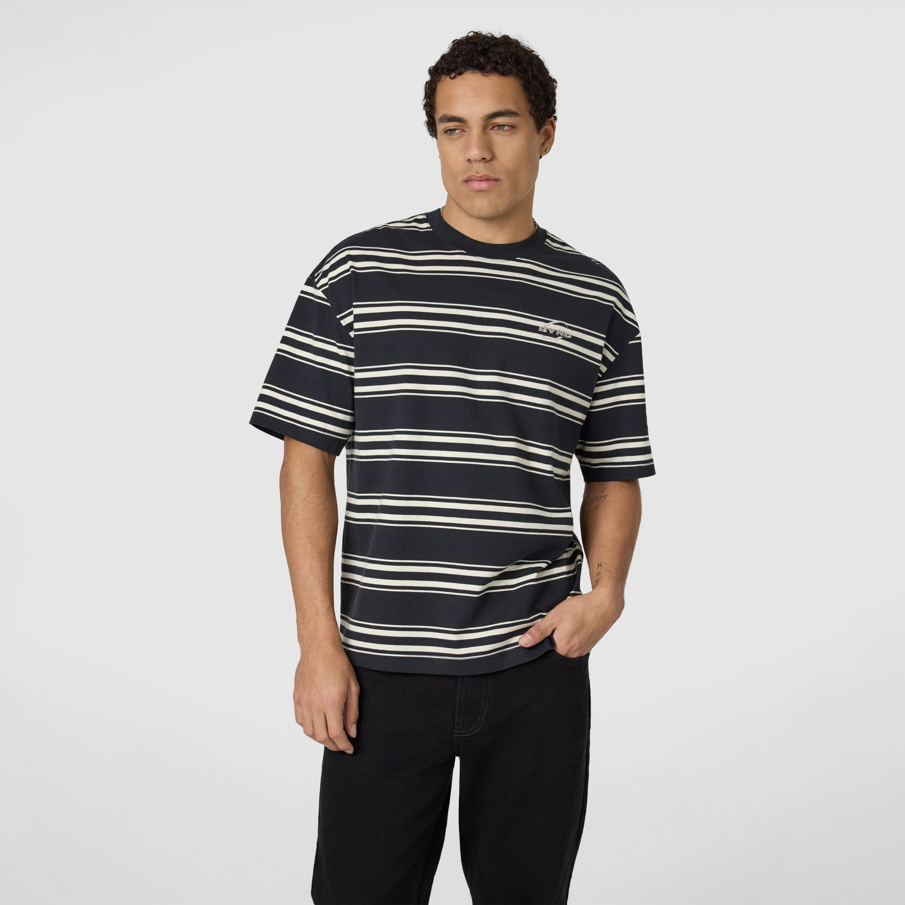 Howie Boxy Stripe Crew Neck Tee