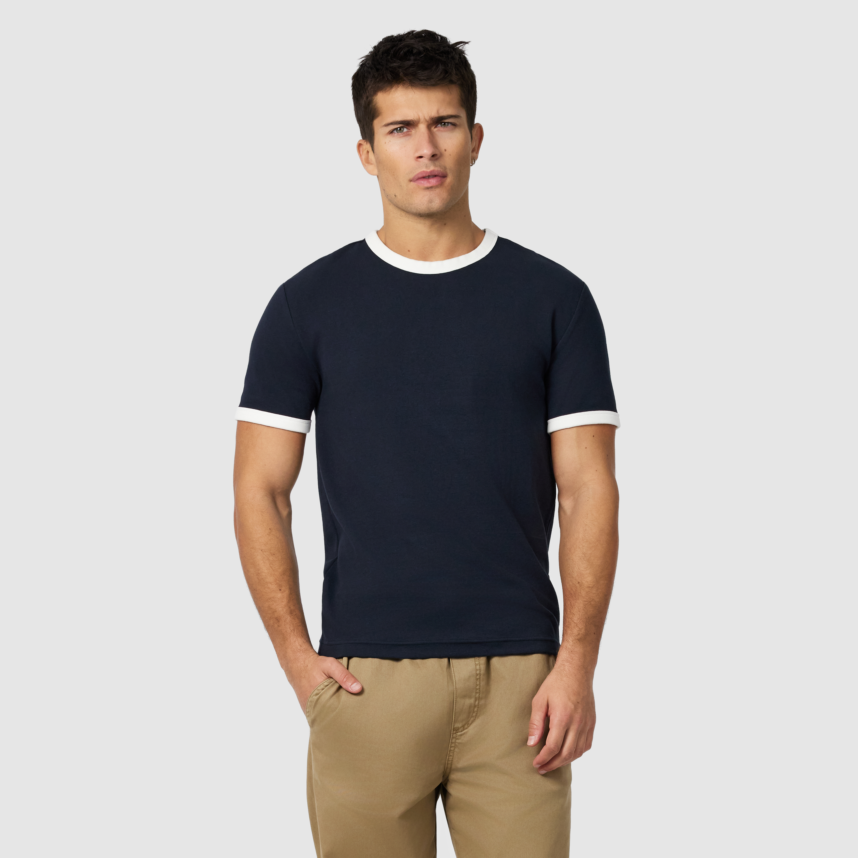 Harry Slim Ringer Crew Neck Tee