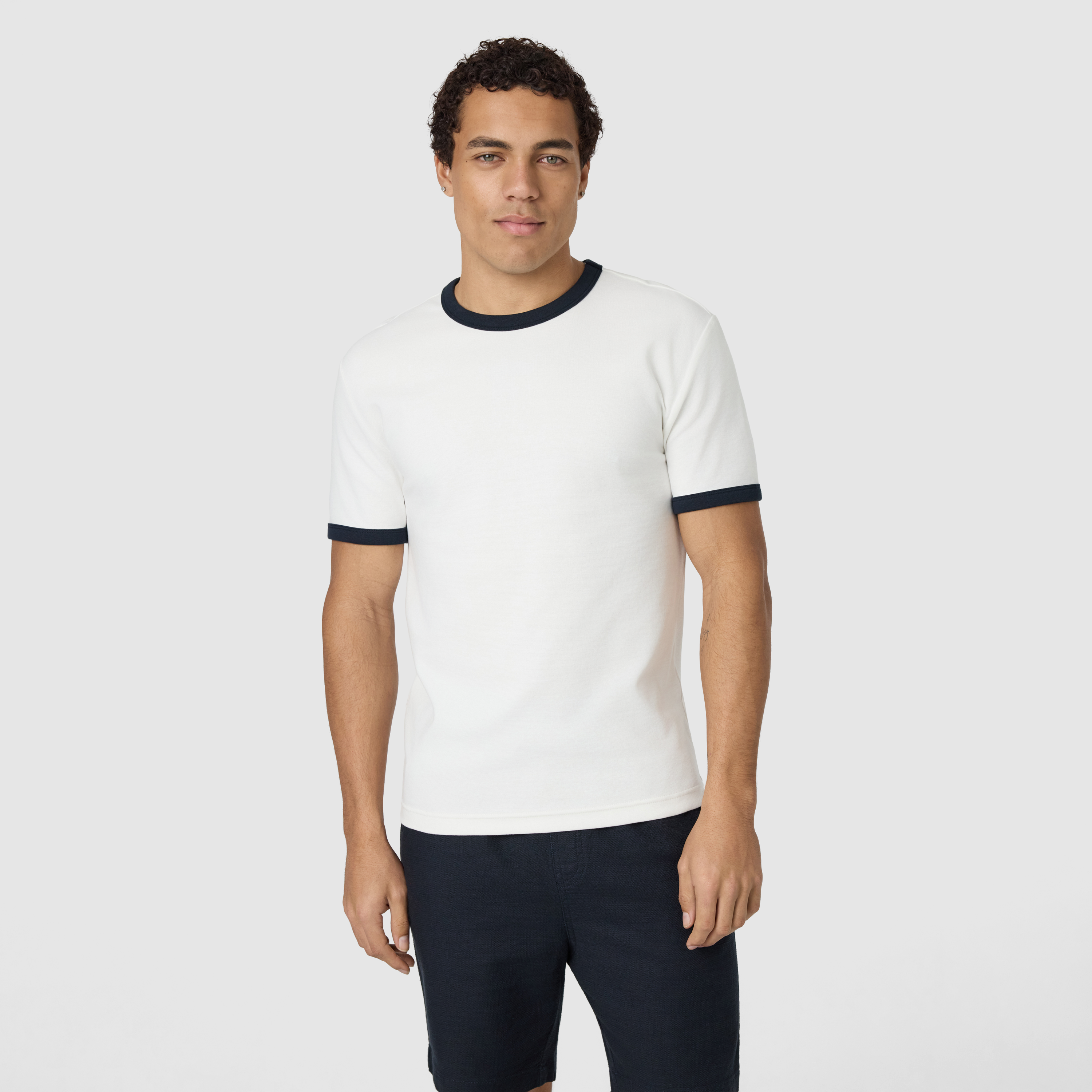Harry Slim Ringer Crew Neck Tee