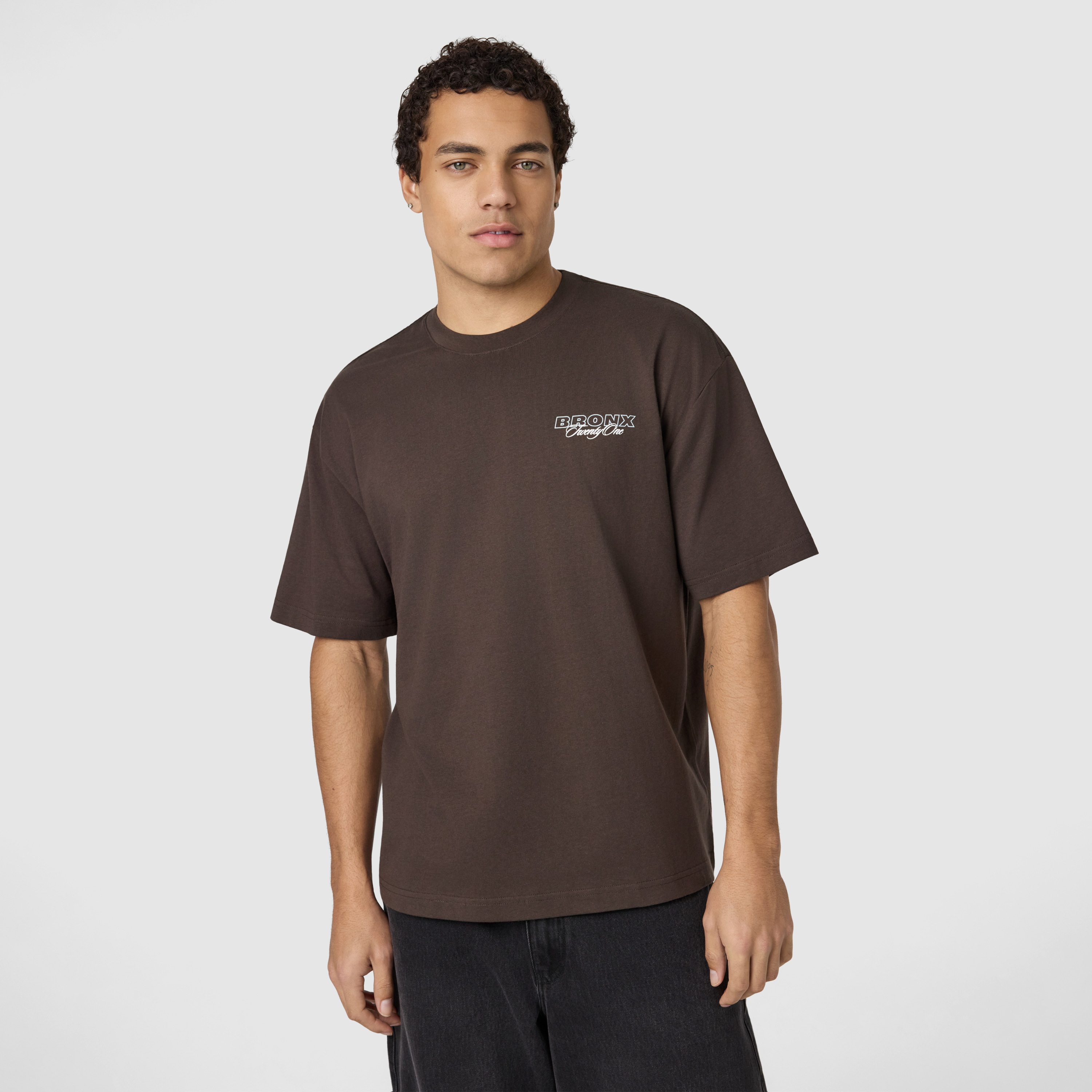 Brown Collective Graphic Boxy Crew Neck Tee