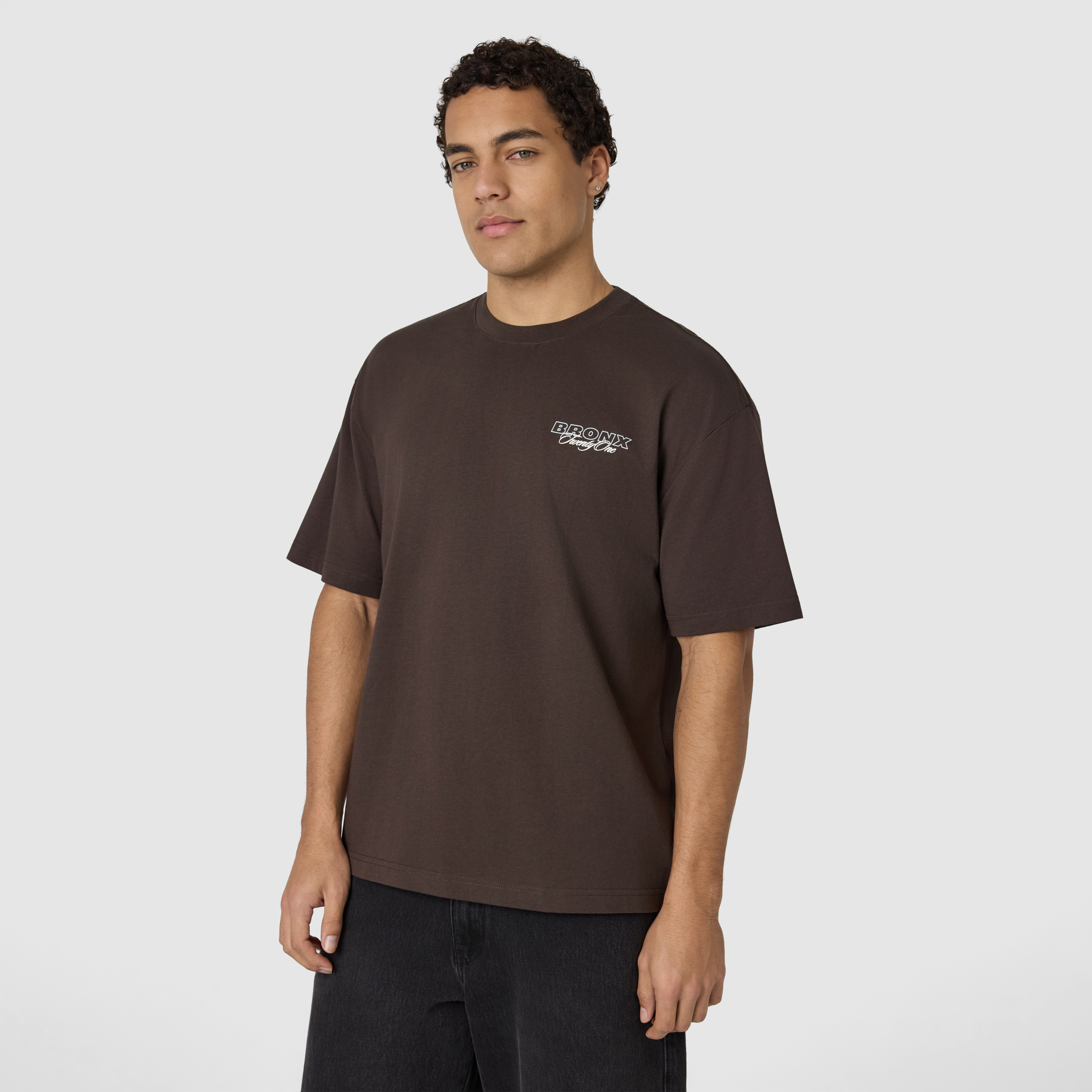 Brown Collective Graphic Boxy Crew Neck Tee