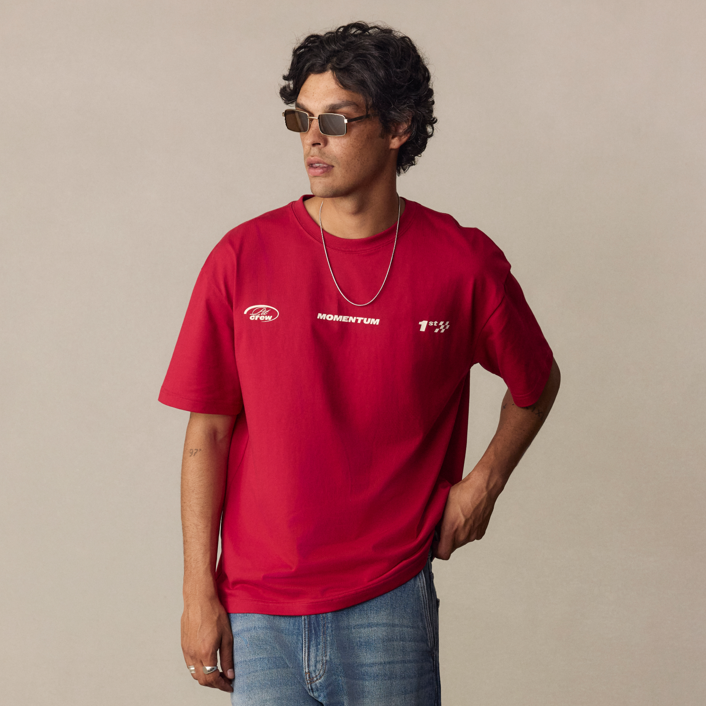 Momentum Graphic Boxy Crew Neck Tee