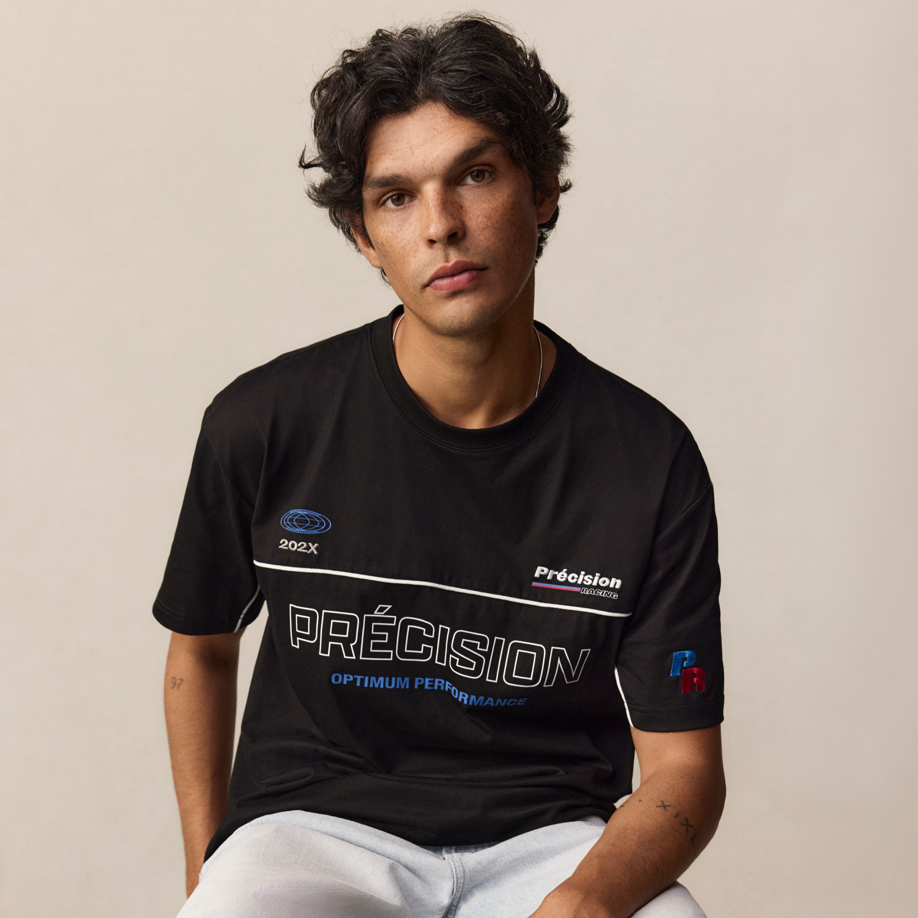 Precision Graphic Boxy Crew Neck Tee