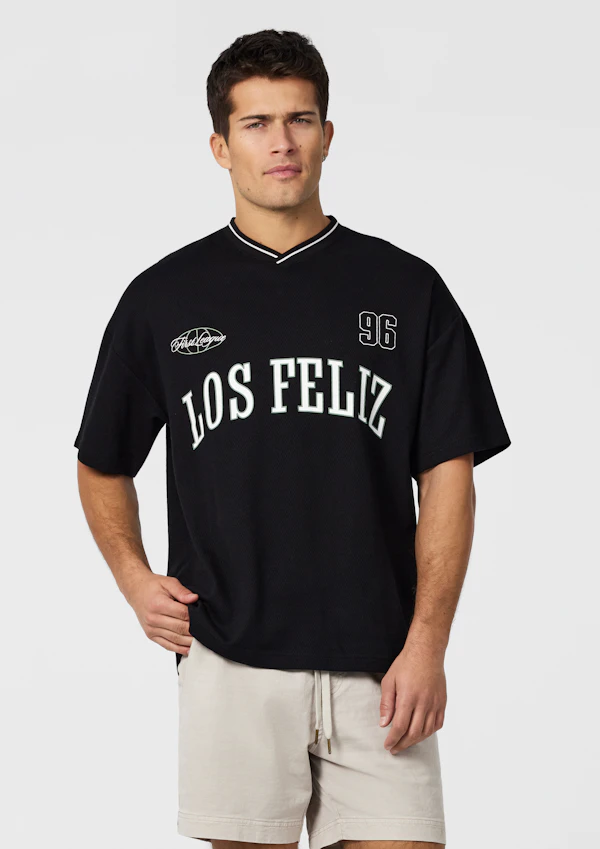 Los Feliz Graphic Oversized V Neck Tee