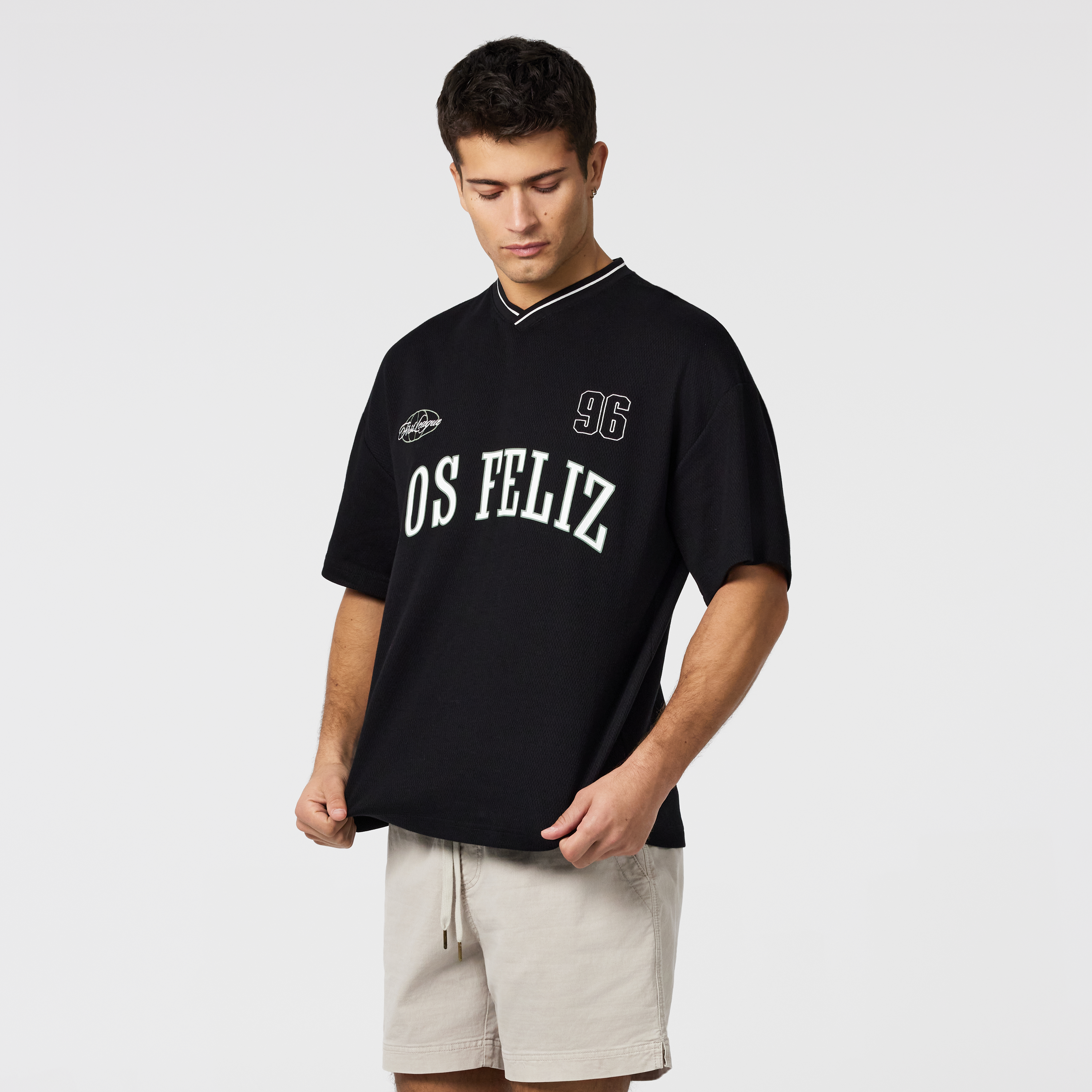 Los Feliz Graphic Oversized V Neck Tee