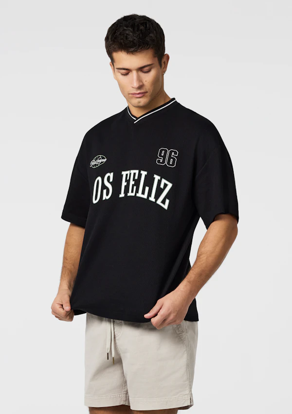 Los Feliz Graphic Oversized V Neck Tee