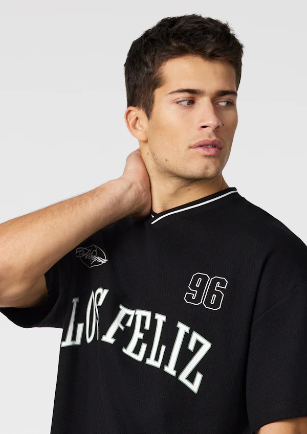 Los Feliz Graphic Oversized V Neck Tee