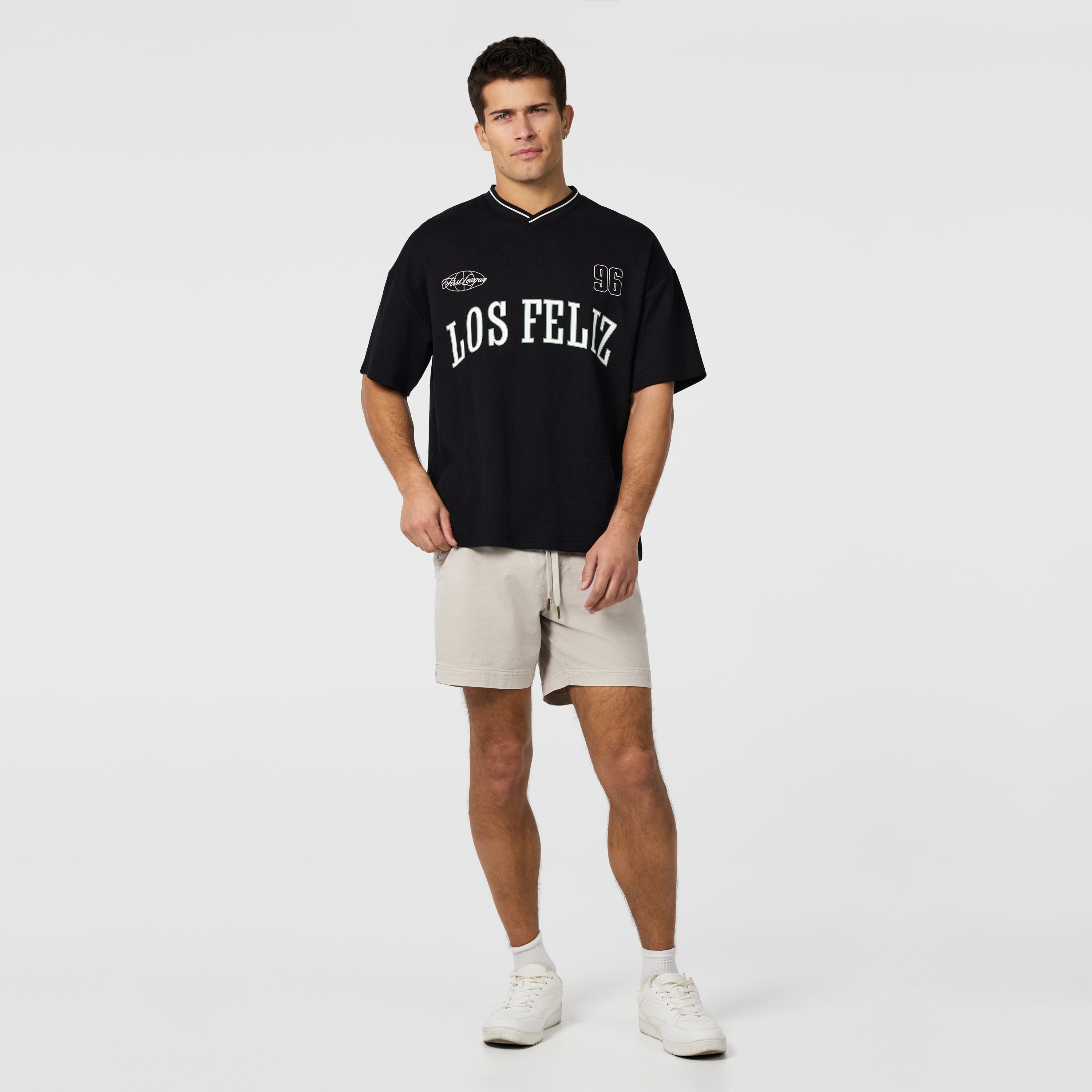 Los Feliz Graphic Oversized V Neck Tee