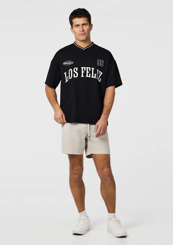 Los Feliz Graphic Oversized V Neck Tee