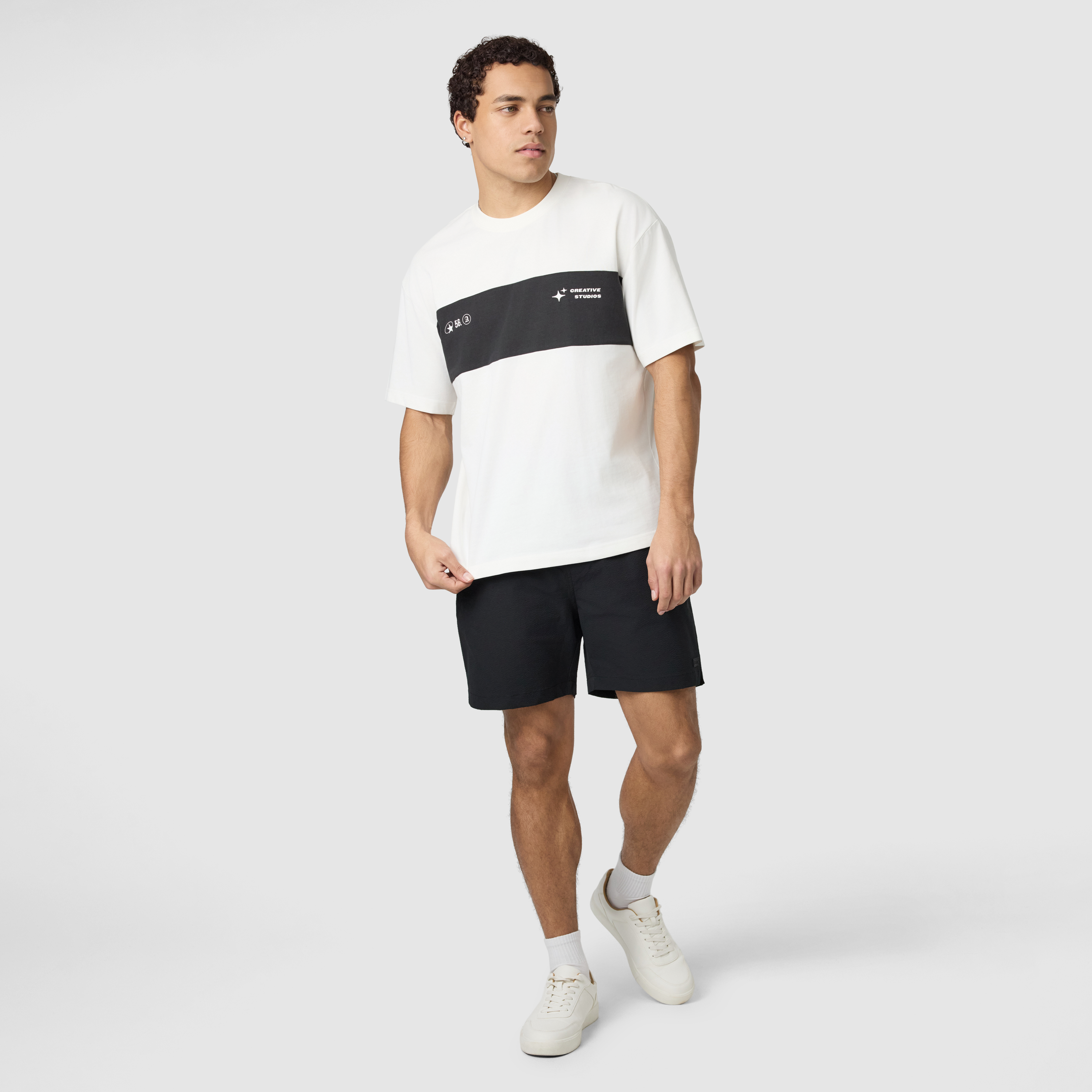 Off White Albie Boxy Crew Neck Tee