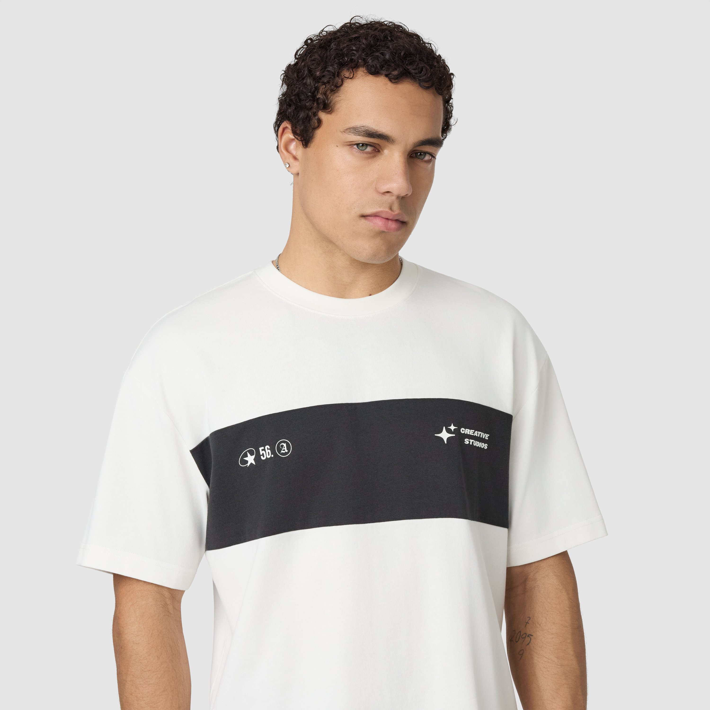 Off White Albie Boxy Crew Neck Tee