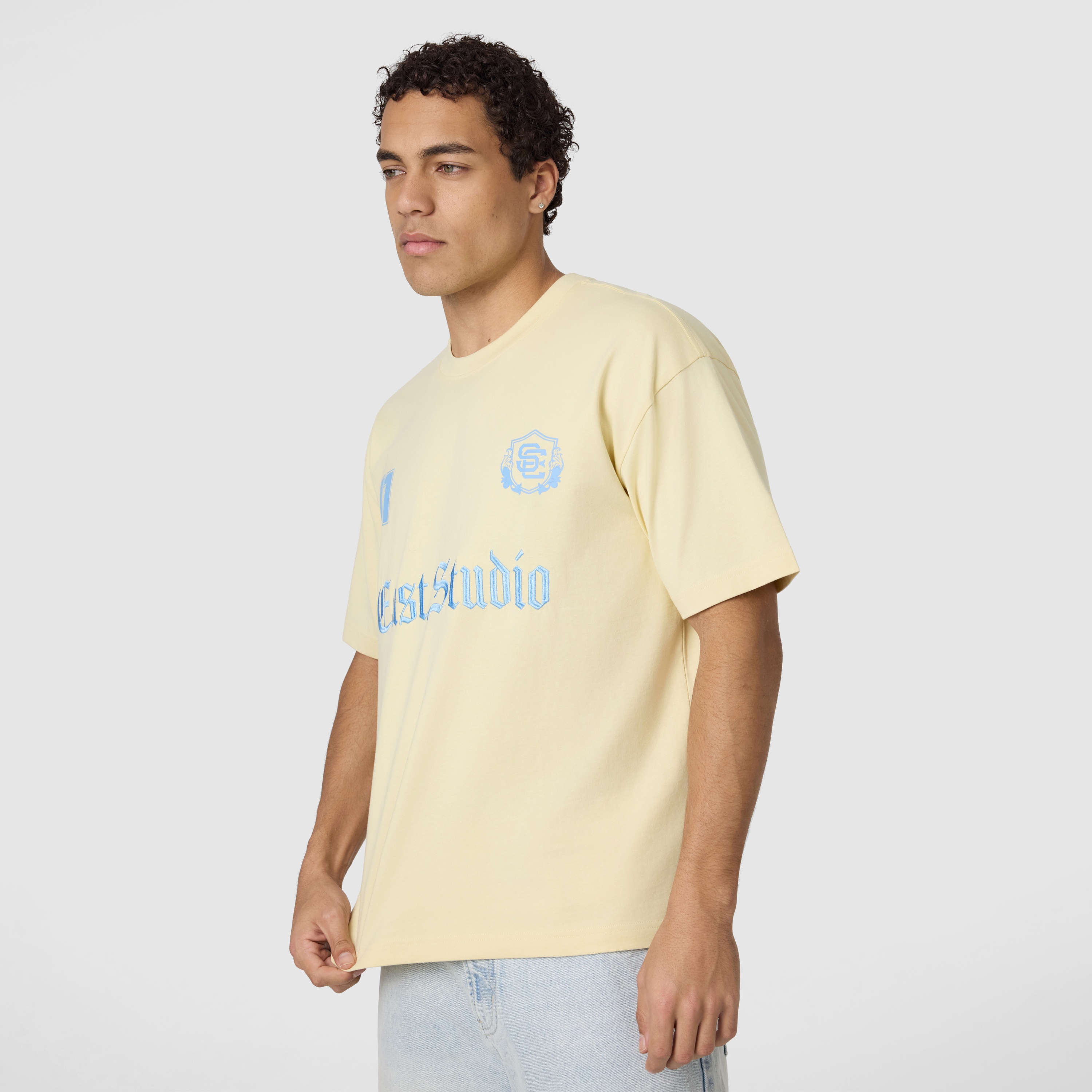Yellow Graphic Boxy Crew Tee