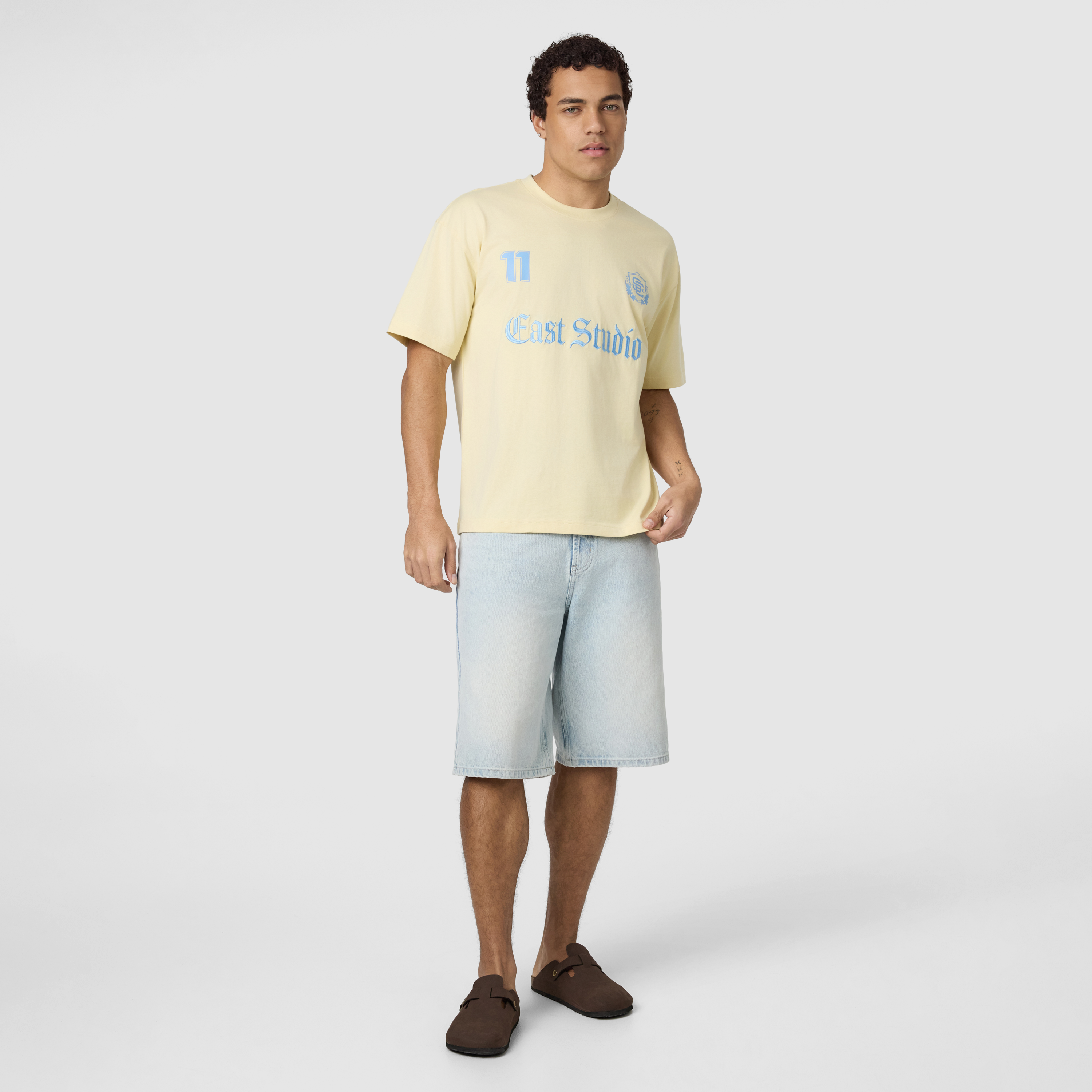 Yellow Graphic Boxy Crew Tee
