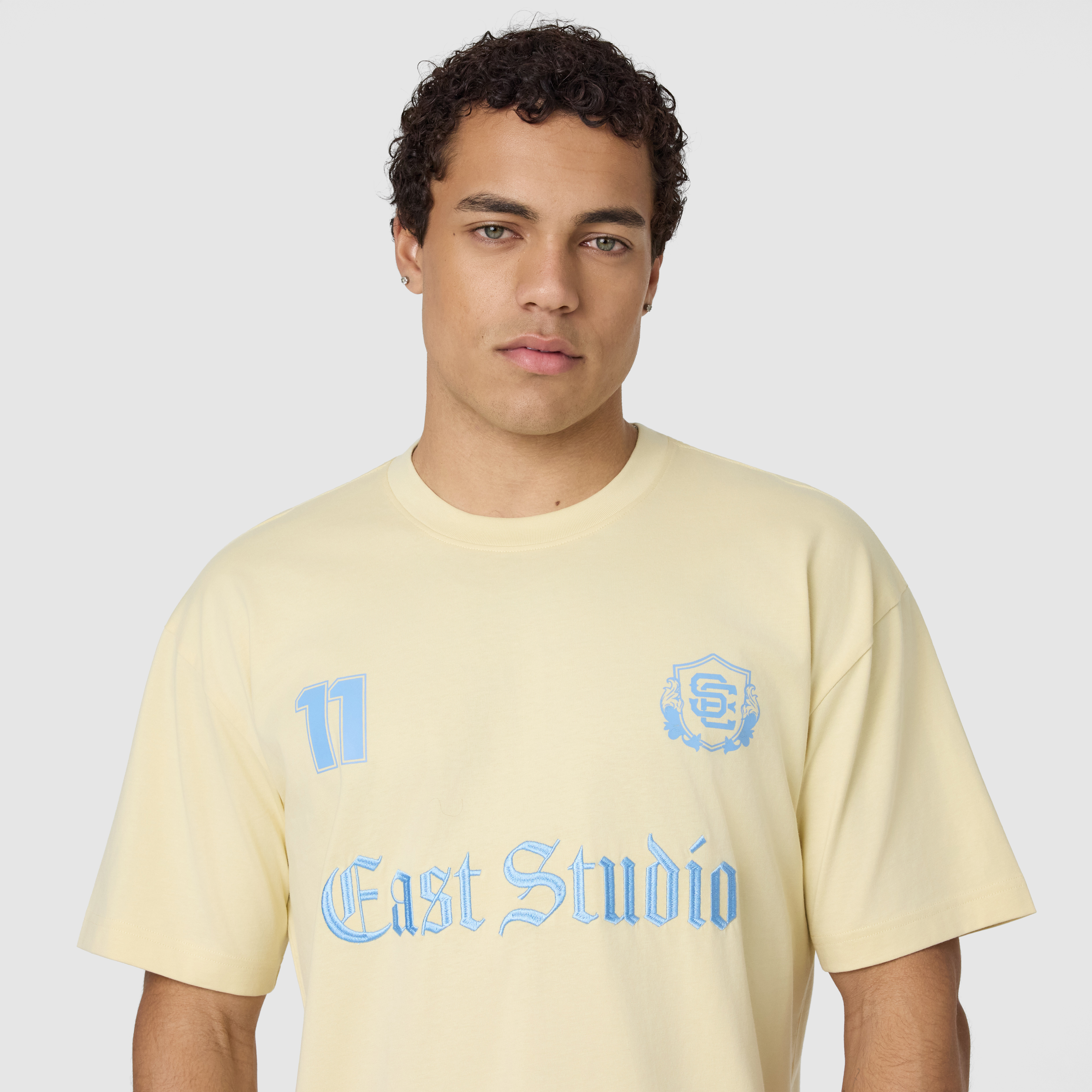 Yellow Graphic Boxy Crew Tee