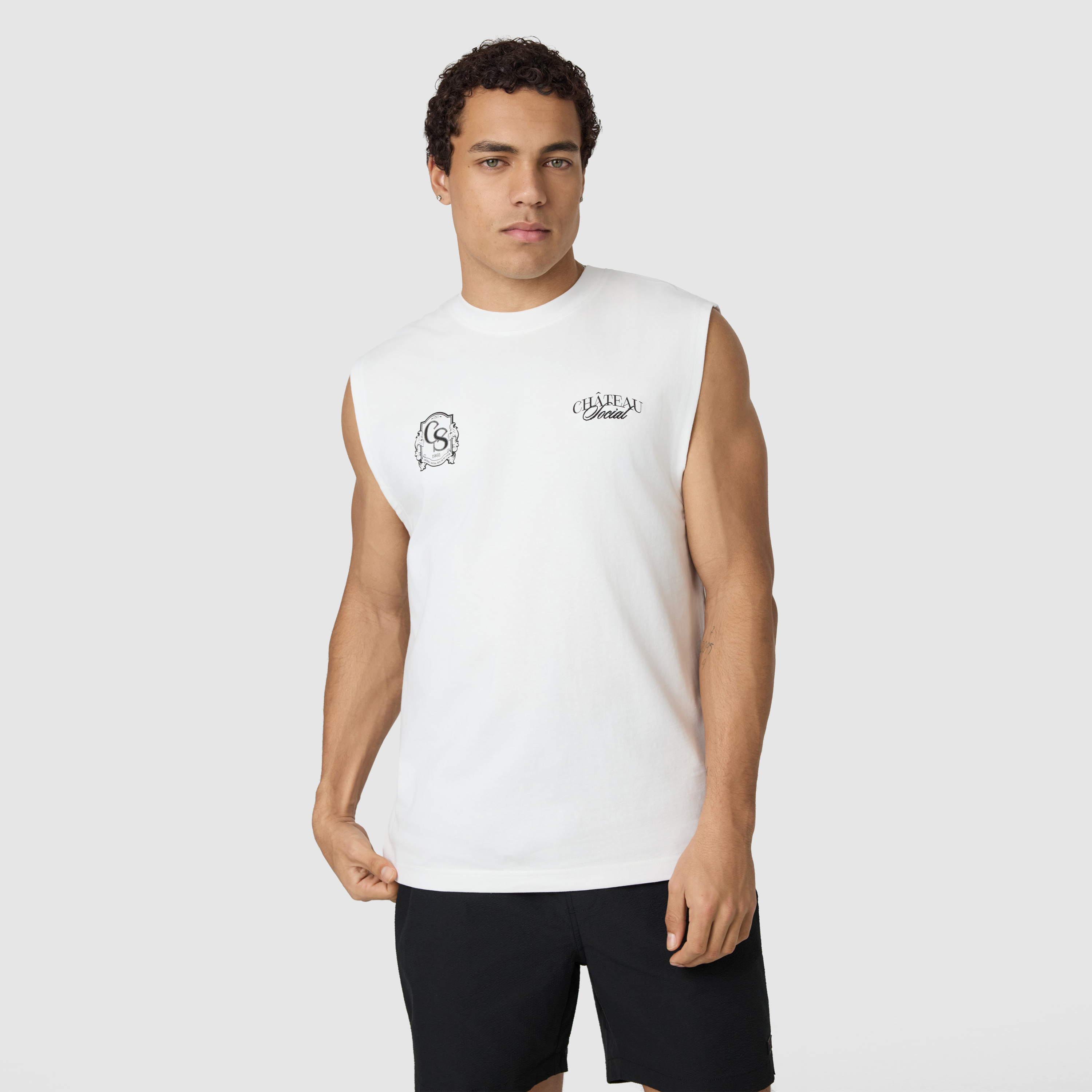 White Chateau Sleeveless Tee
