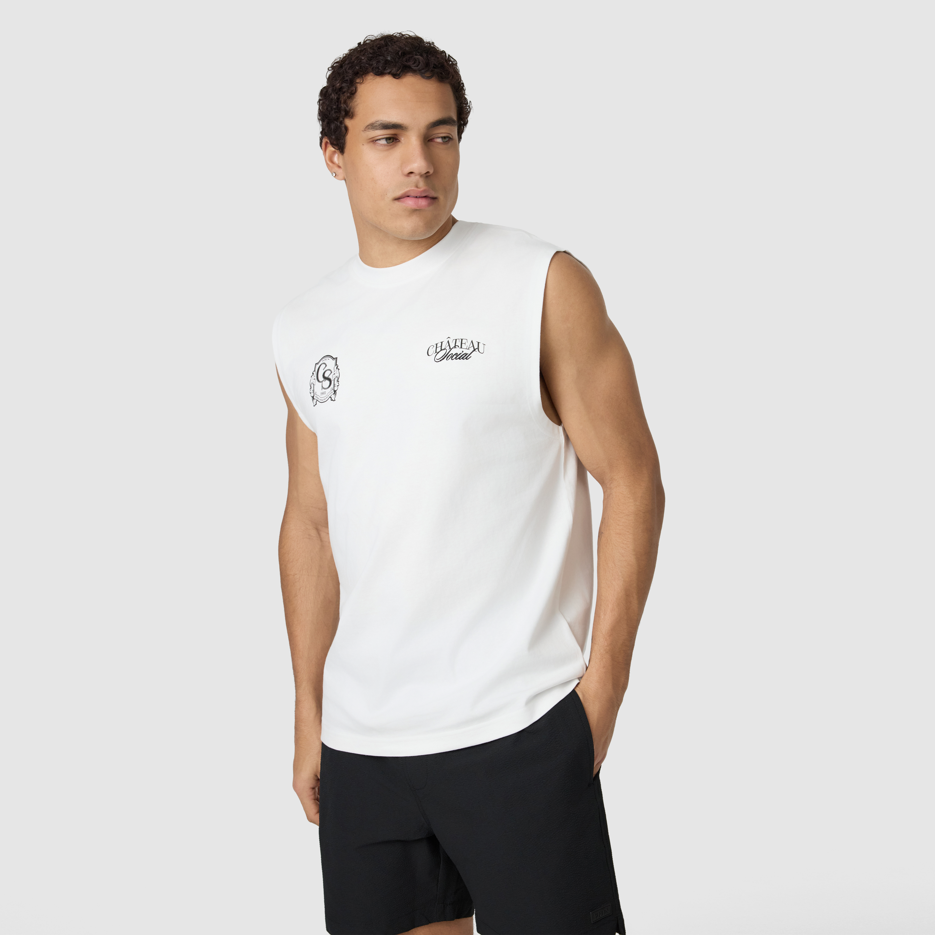 White Chateau Sleeveless Tee