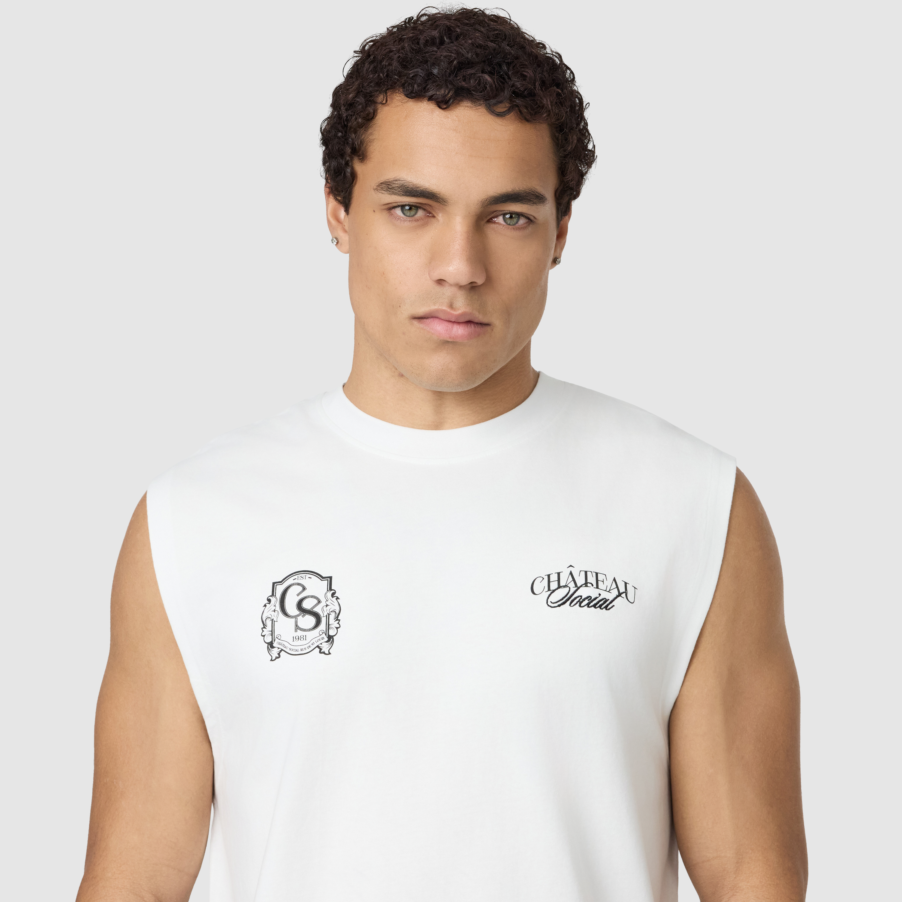 White Chateau Sleeveless Tee