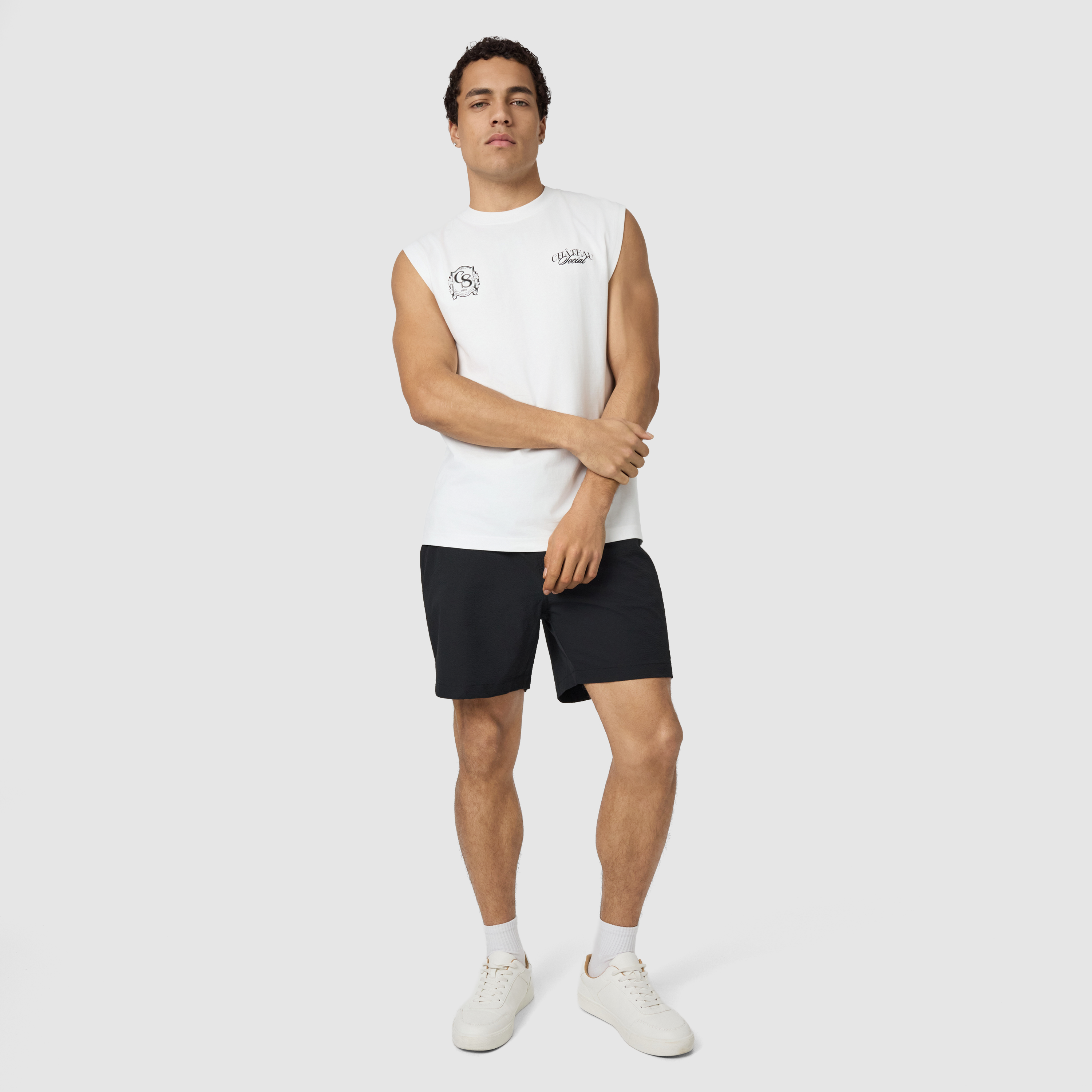White Chateau Sleeveless Tee