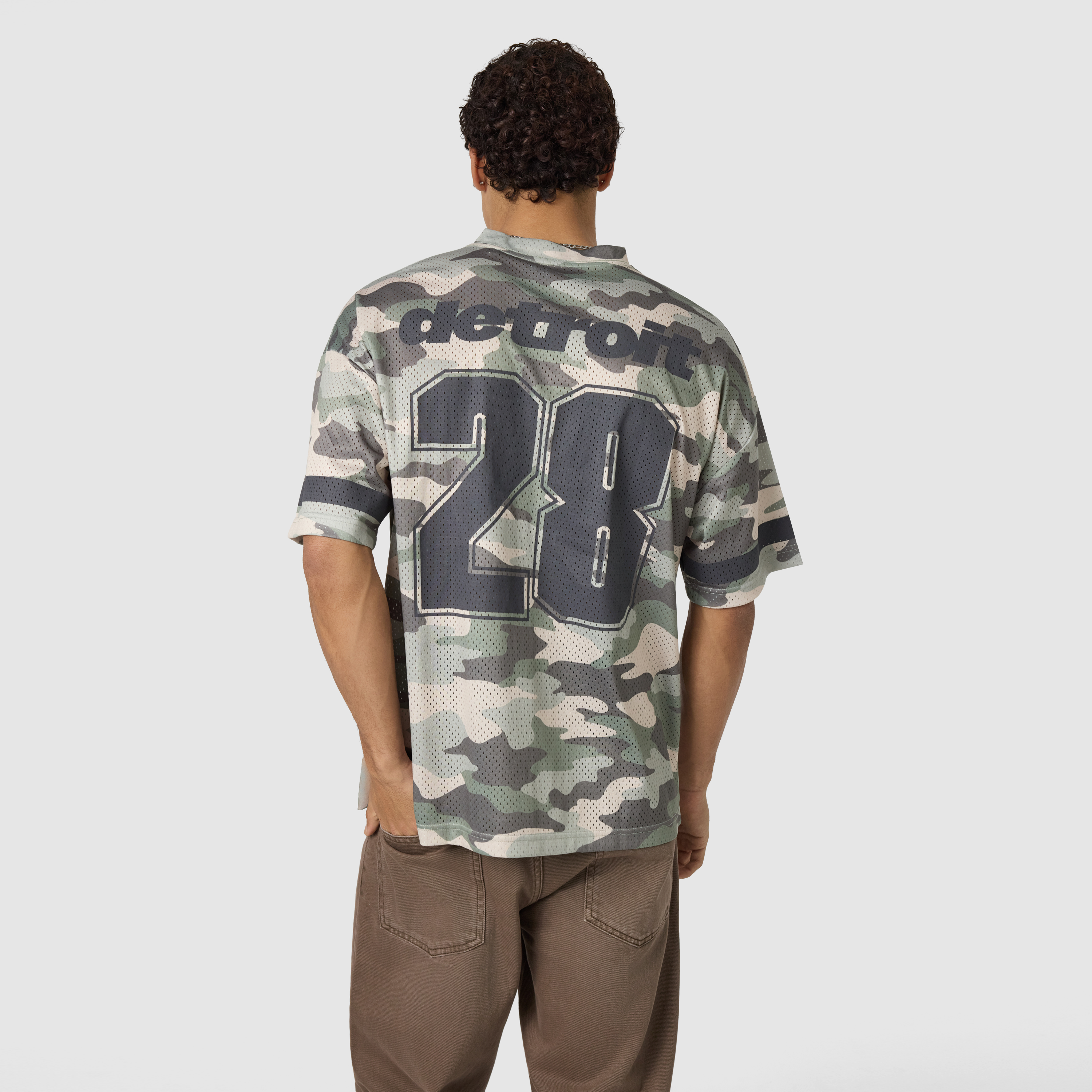 Detroit Graphic Oversized Vee Neck Tee