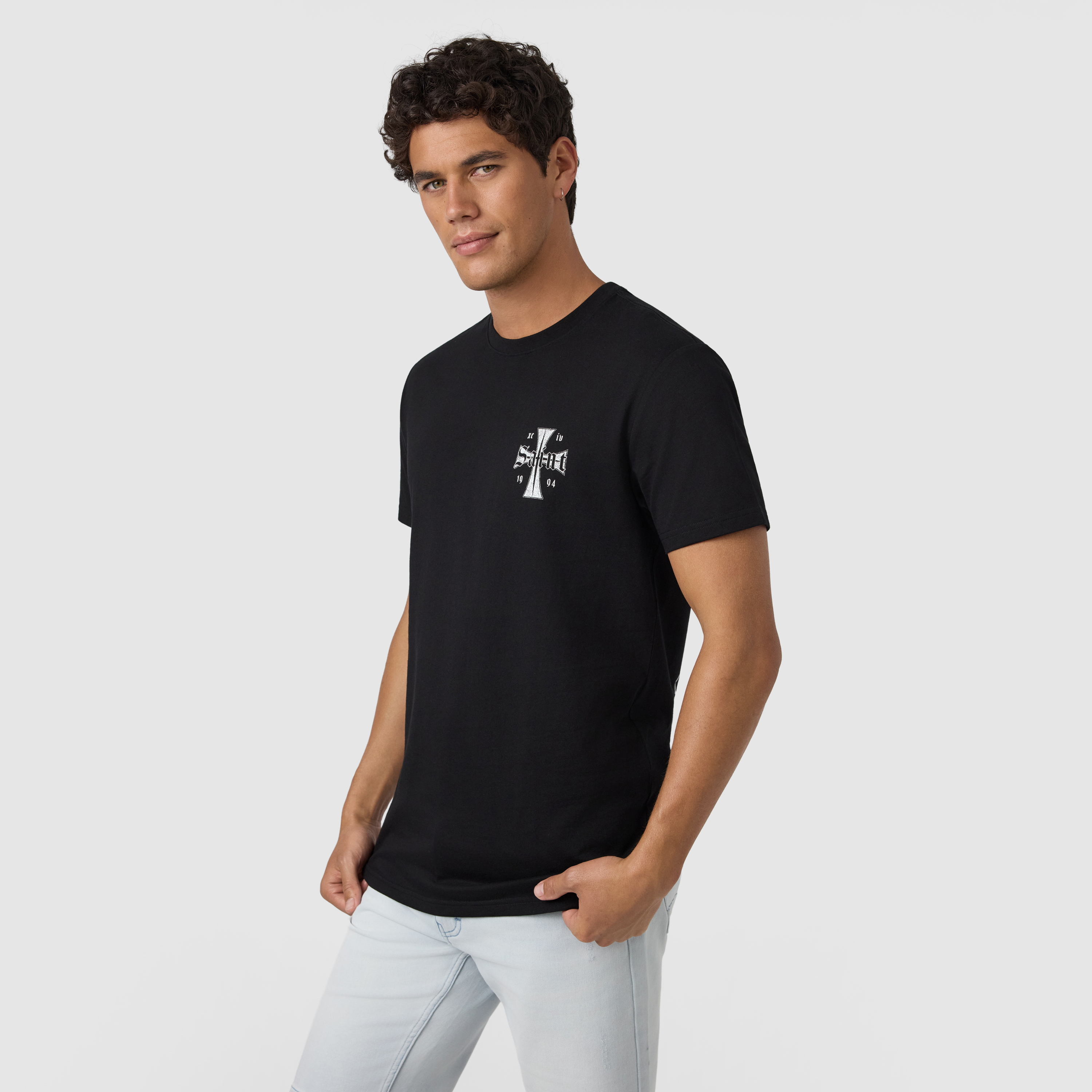 Black Saint Longline Crew Tee