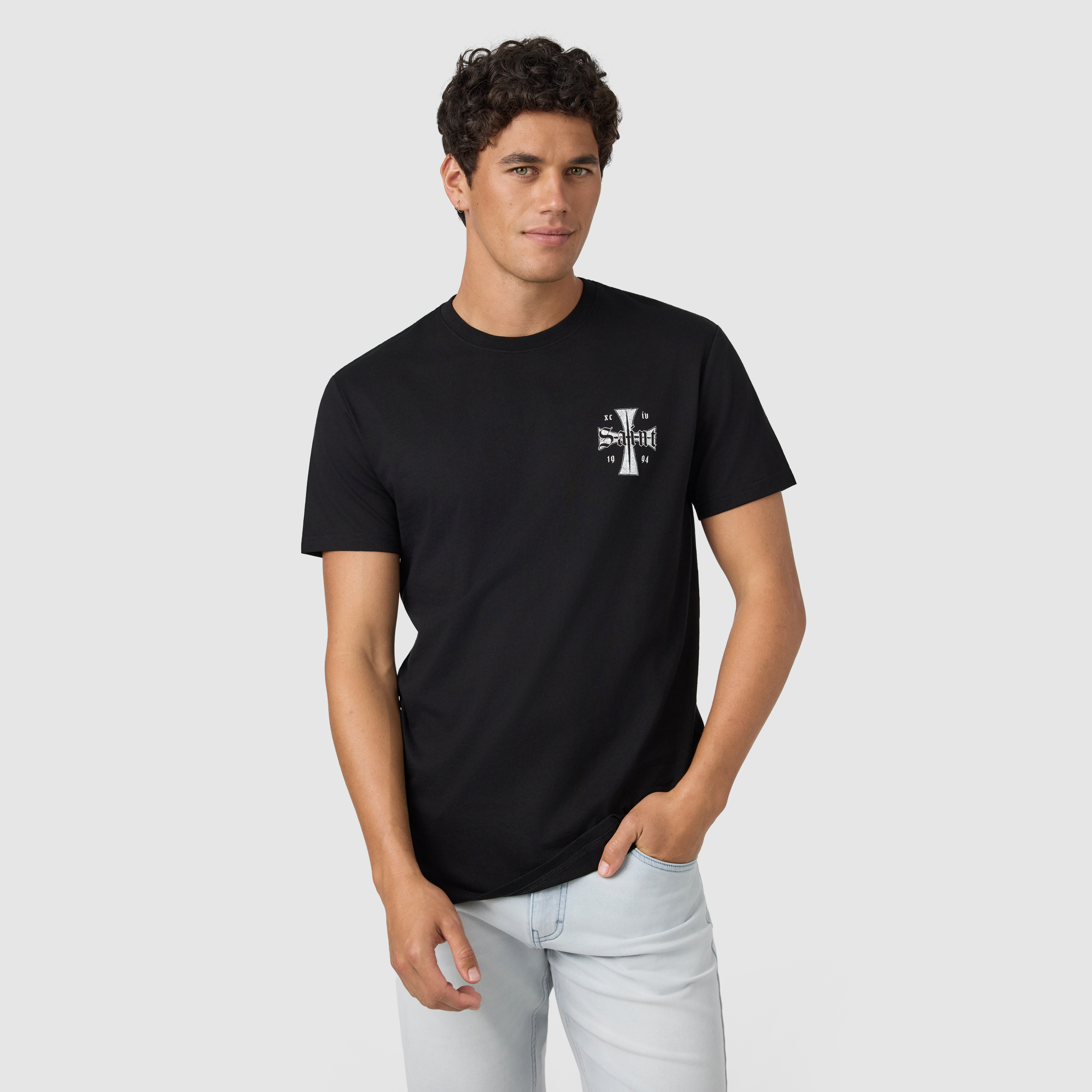 Black Saint Longline Crew Tee