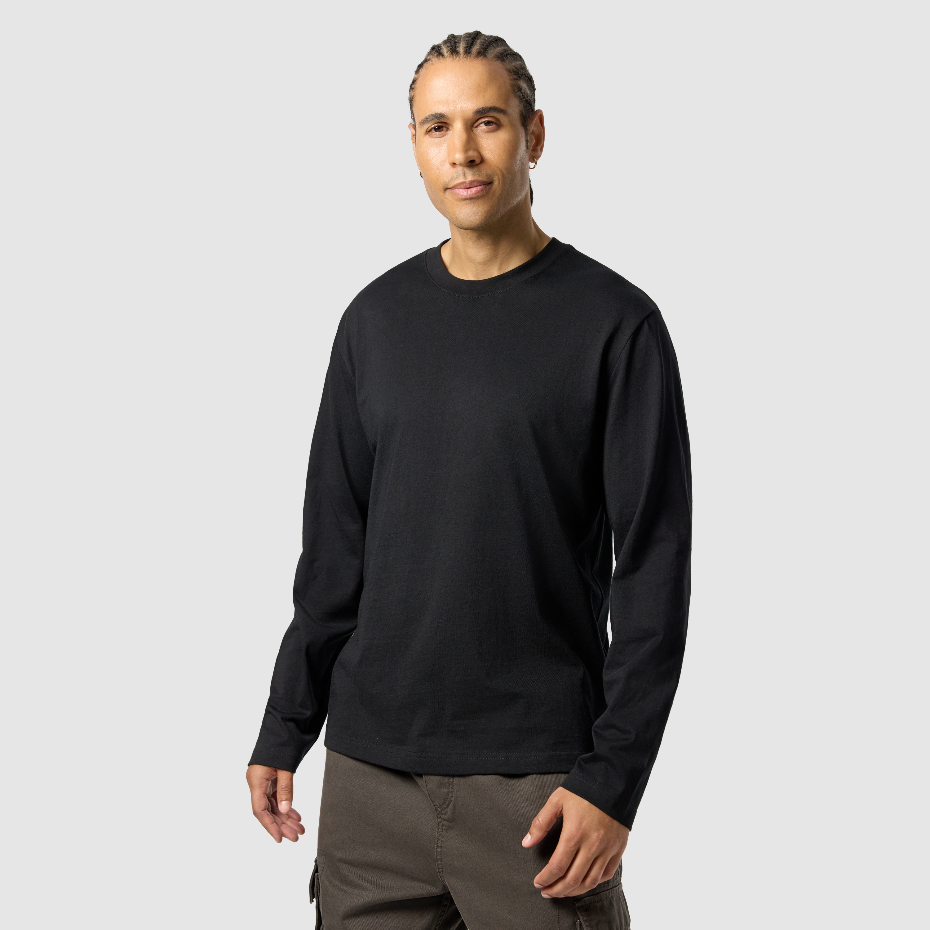 Black Long Sleeve Relaxed Tee