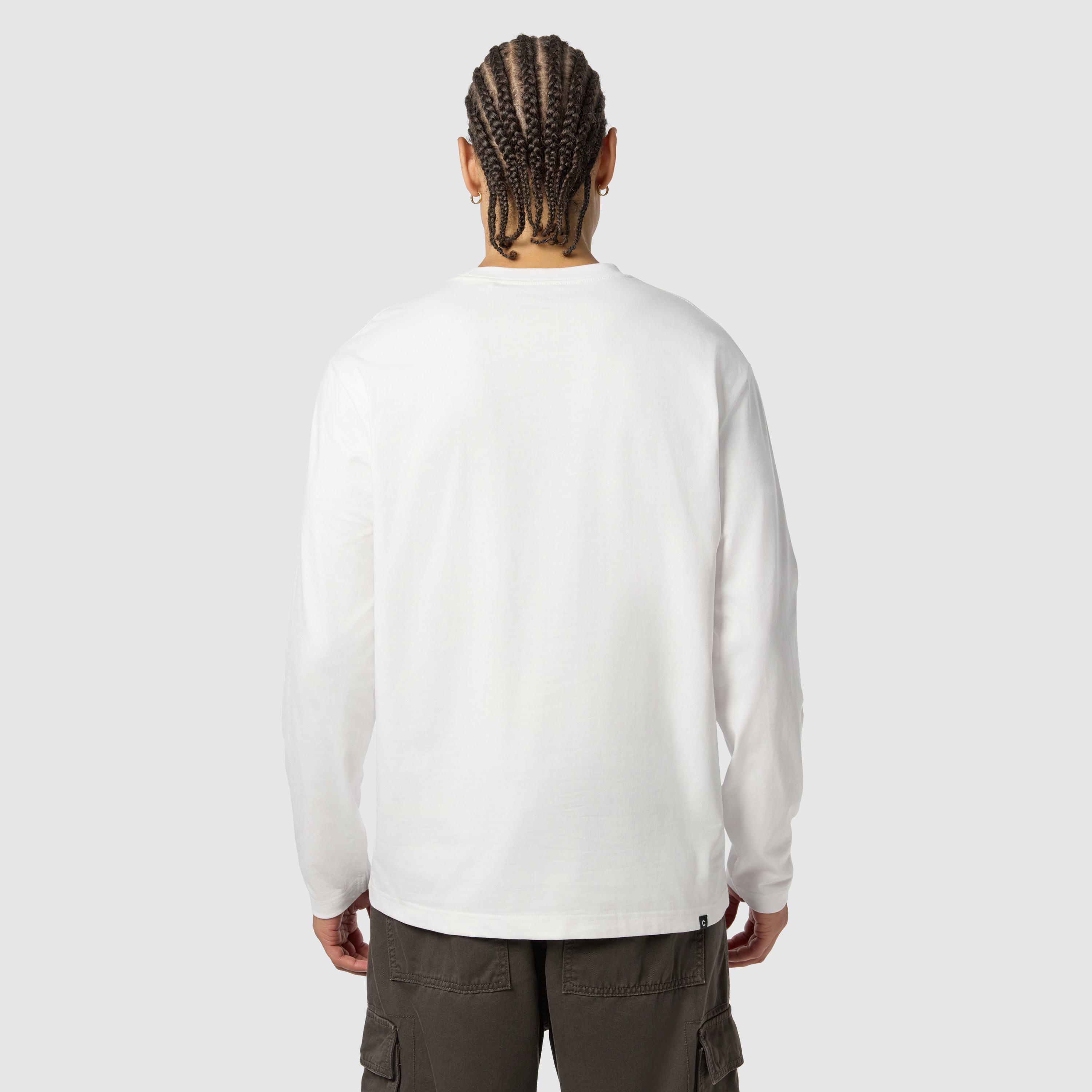 White Long Sleeve Relaxed Tee