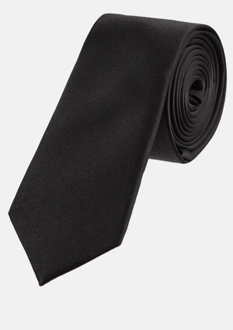 Black Plain 7cm Tie