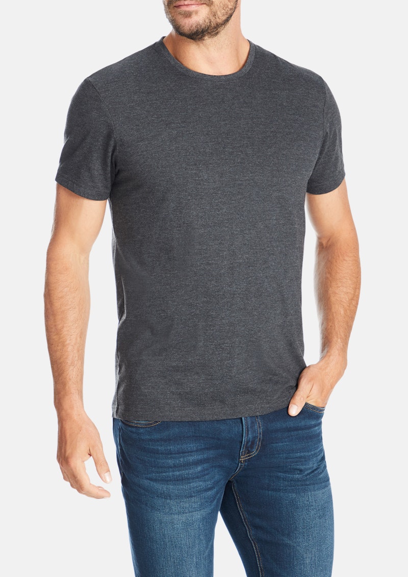 Charcoal Textured Crew Tee | Shop our Men's Apparel | Connor